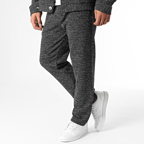 Ensemble Veste Et Pantalon Noir Chiné