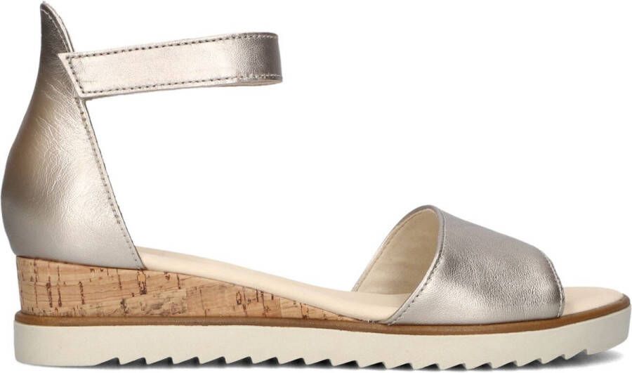 GABOR Sandalen met Hak Dames 780.2 Maat: 37 Materiaal: Leer Kleur: Goudkleurig