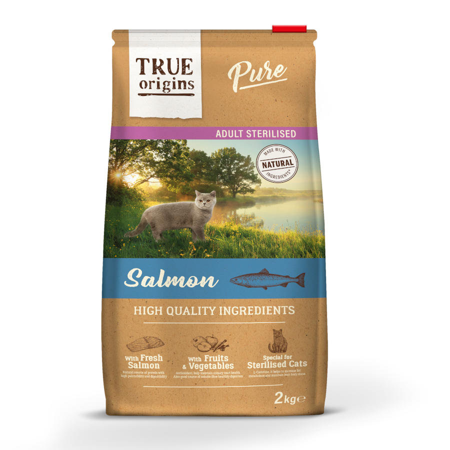 Ração para Gatos Adultos True Origins Pure com Salmão Esterilizado
