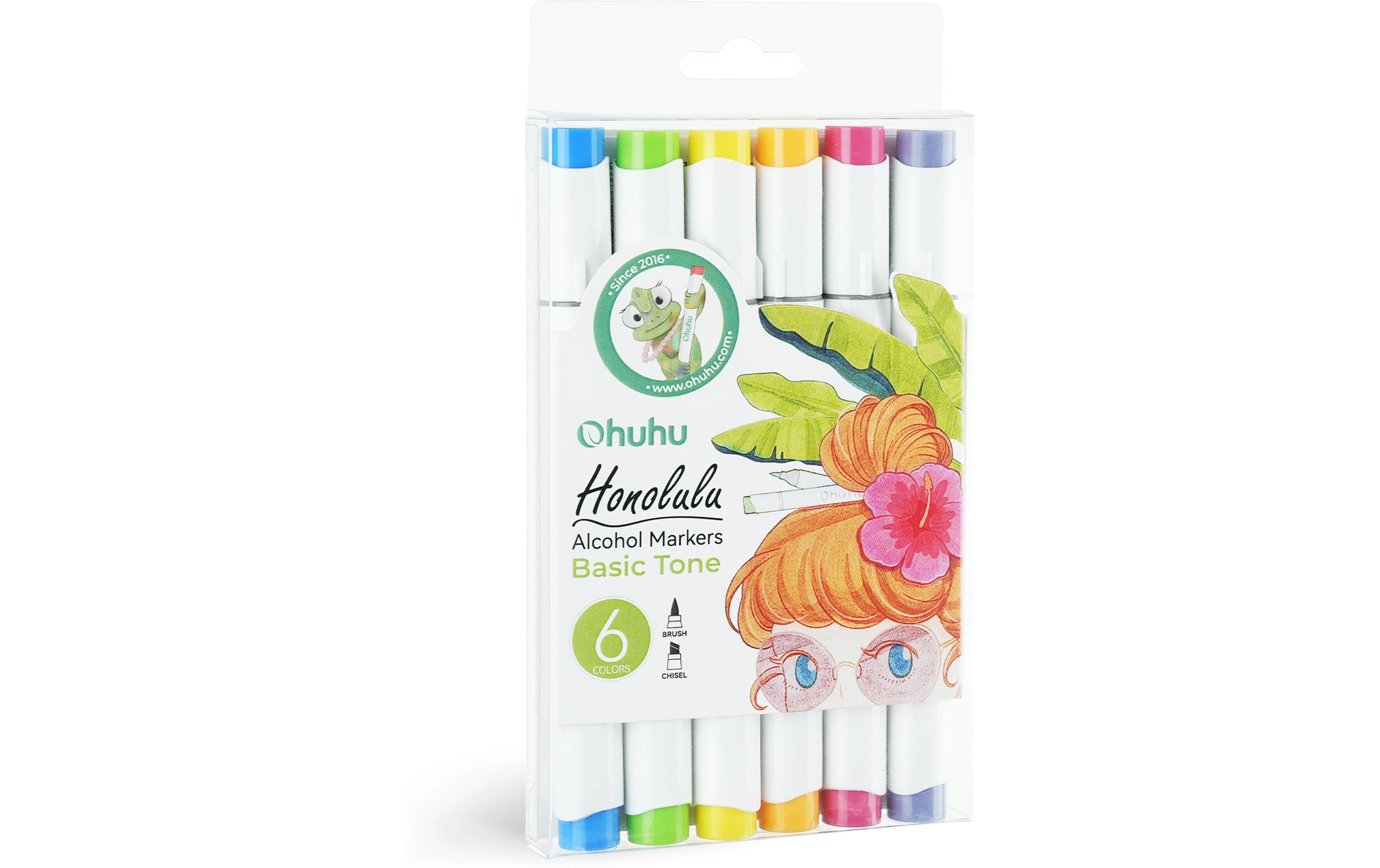 Permanent-Marker Honolulu Kunstmarker Grundfarben 6 StückKunstmarker