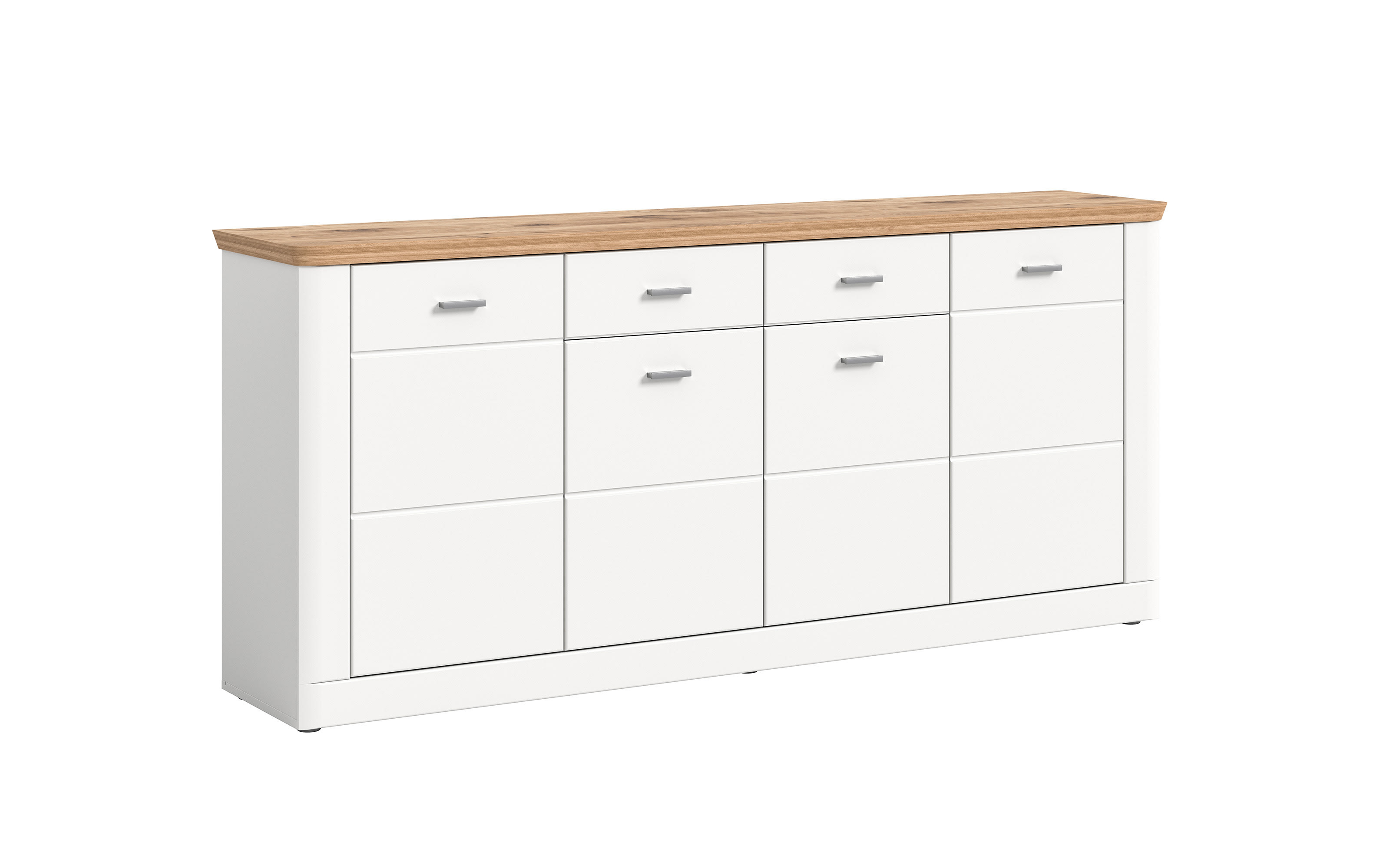 SideboardModern Times, weiß/Eiche-Nachbildung