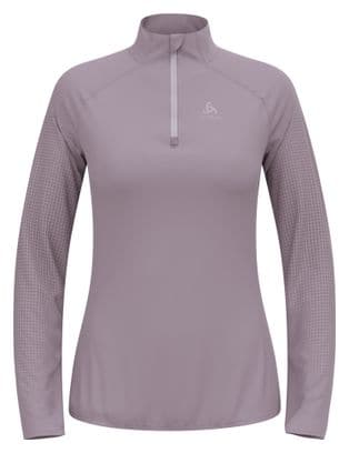 Pull Running Femme Odlo Zeroweight Warm 2.0 1/2 Zip Mauve