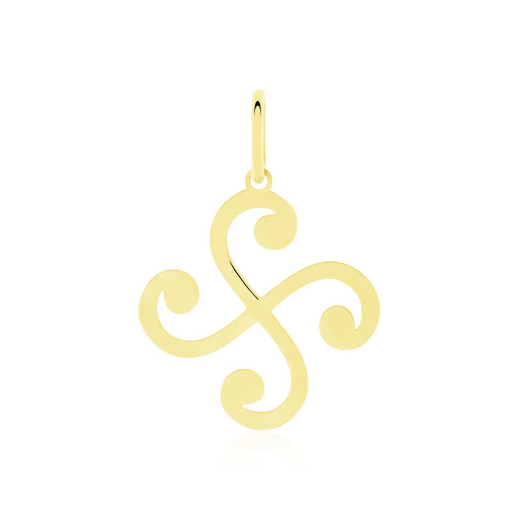 Pendentif Cobeia Croix Basque Or Jaune