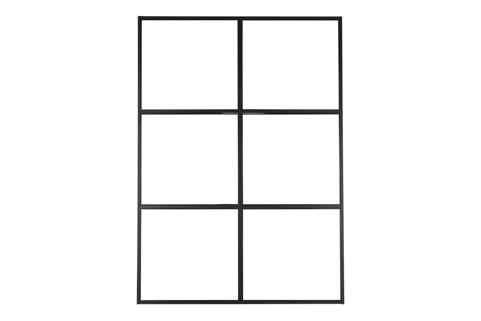 Style industrivegg Sort industrivegg i stål med glass. 150x210cm