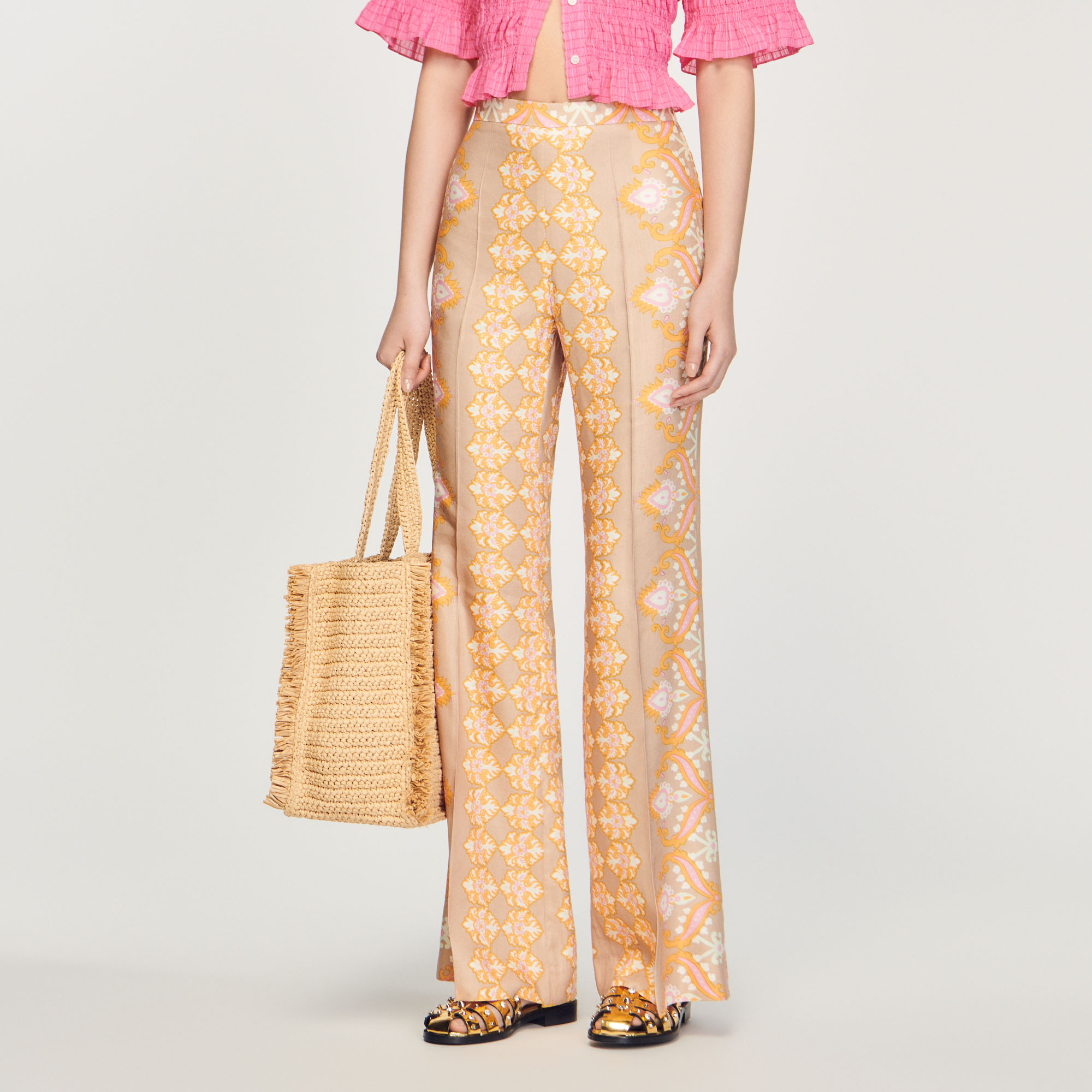 Pantalon fluide imprime