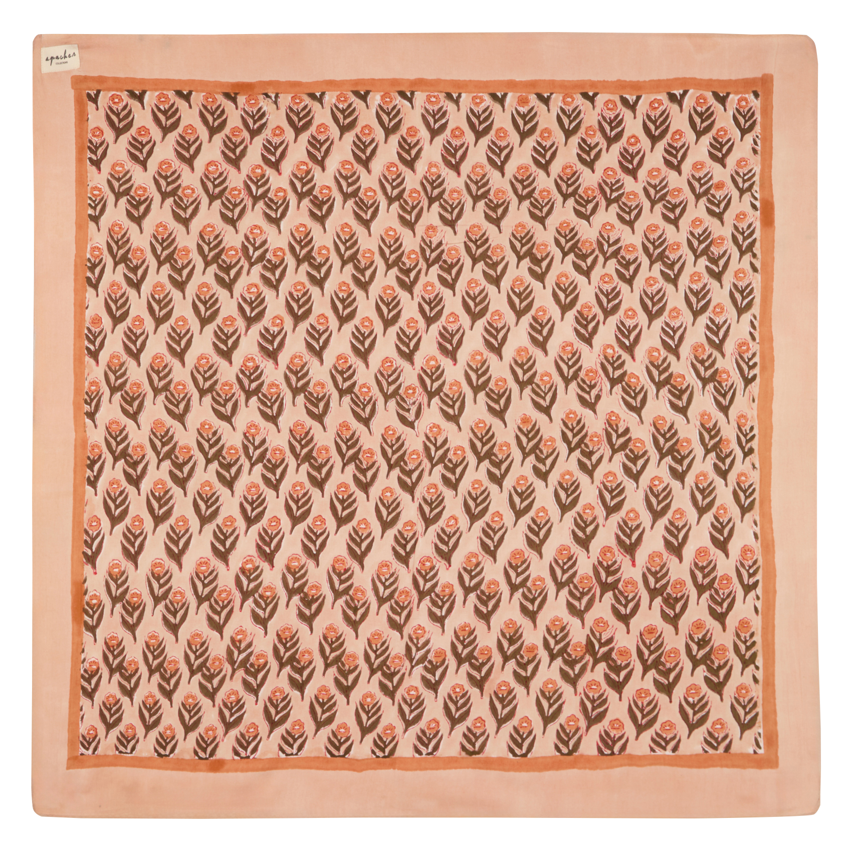 LALAVIDA - Foulard en satin imprimé | Beige