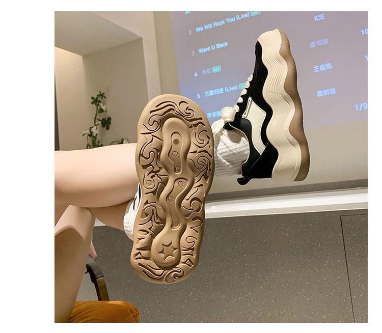 FRAISO - Golvende colorblock platform sneakers