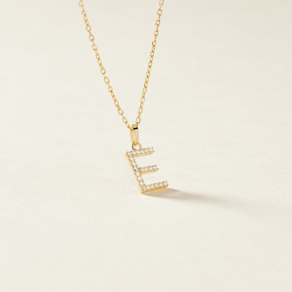 Pendentif Klementine Or Jaune Oxyde De Zirconium