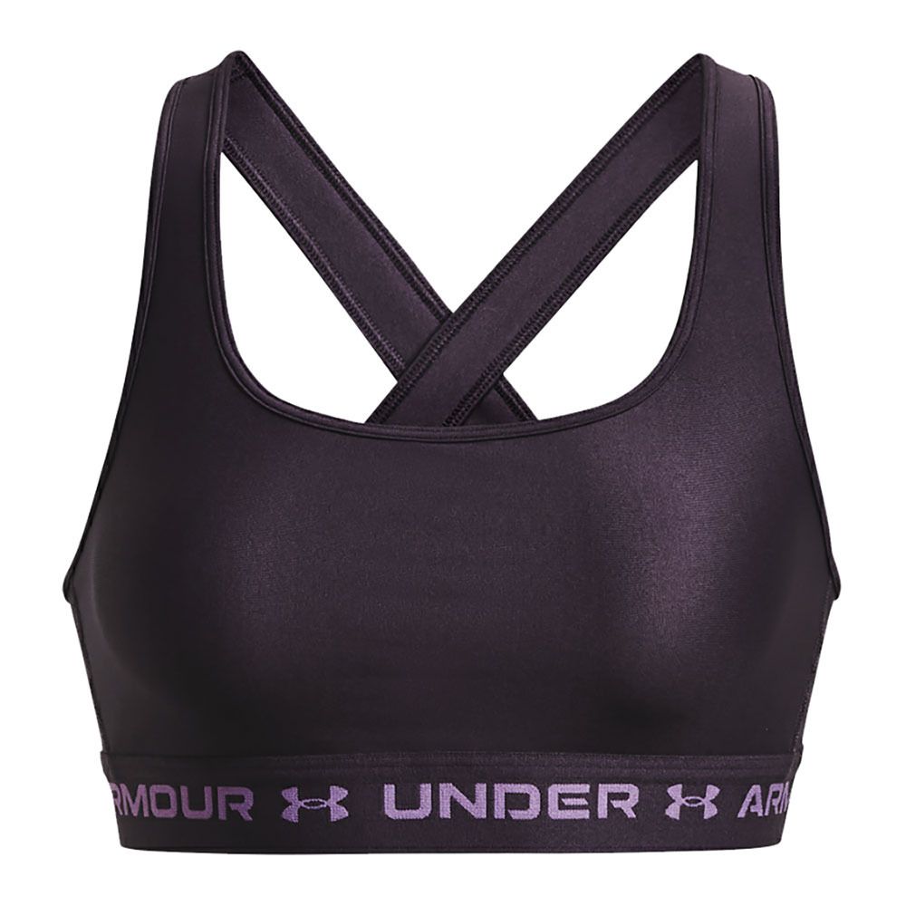 Under Armour UA CROSSBACK MID - Brassière Femme tux purple/retro purple