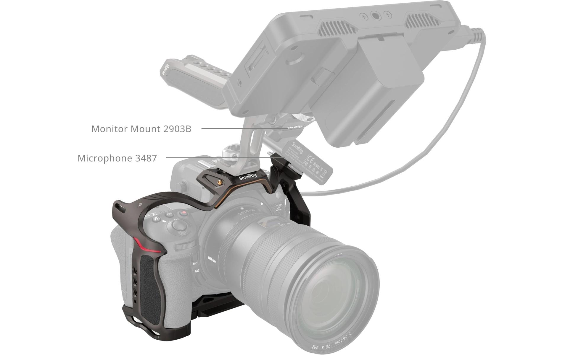 Cage «Night Eagle» für Nikon Z 6III<br>Schützt die Kamera und ermöglicht dennoch den Zugriff auf die Schnittstellen