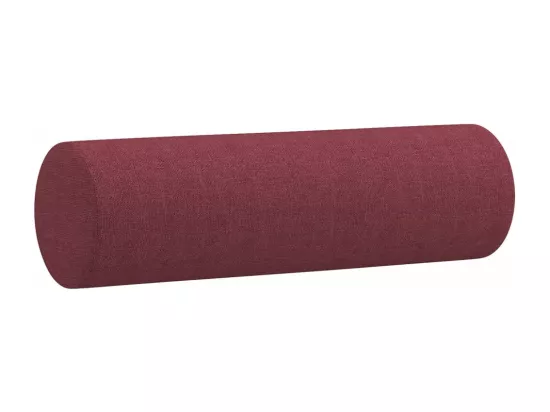 Canapé 2 places avec oreillers bordeaux 140 cm tissu