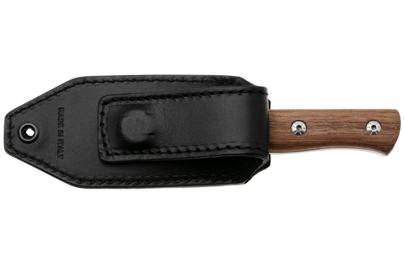 Maserin 915/NC Path, Satin M390, Walnut Wood, vaststaand mes, Igor Bortolussi design