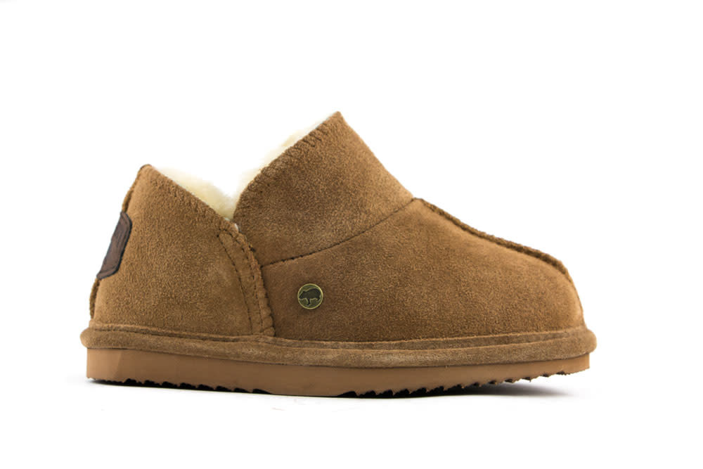 Warmbat Pantoffels Willow Kids Cognac Suede