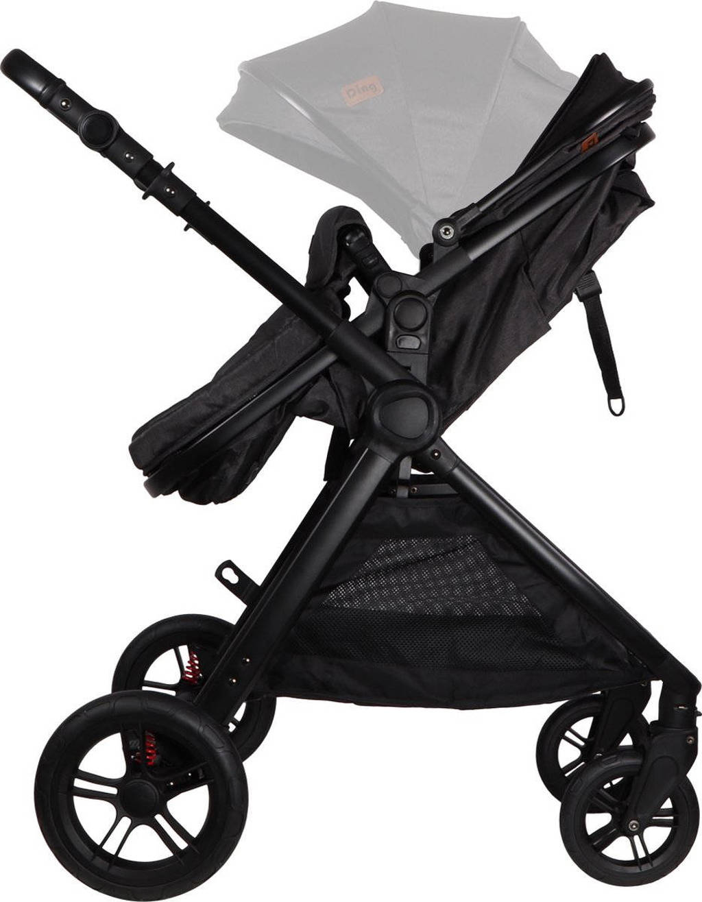 3-in-1 Stroller - Liam - Black/Black