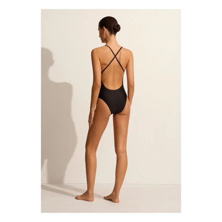 Matteau Maillot 1 Pièce Crossback Plunge | Noir