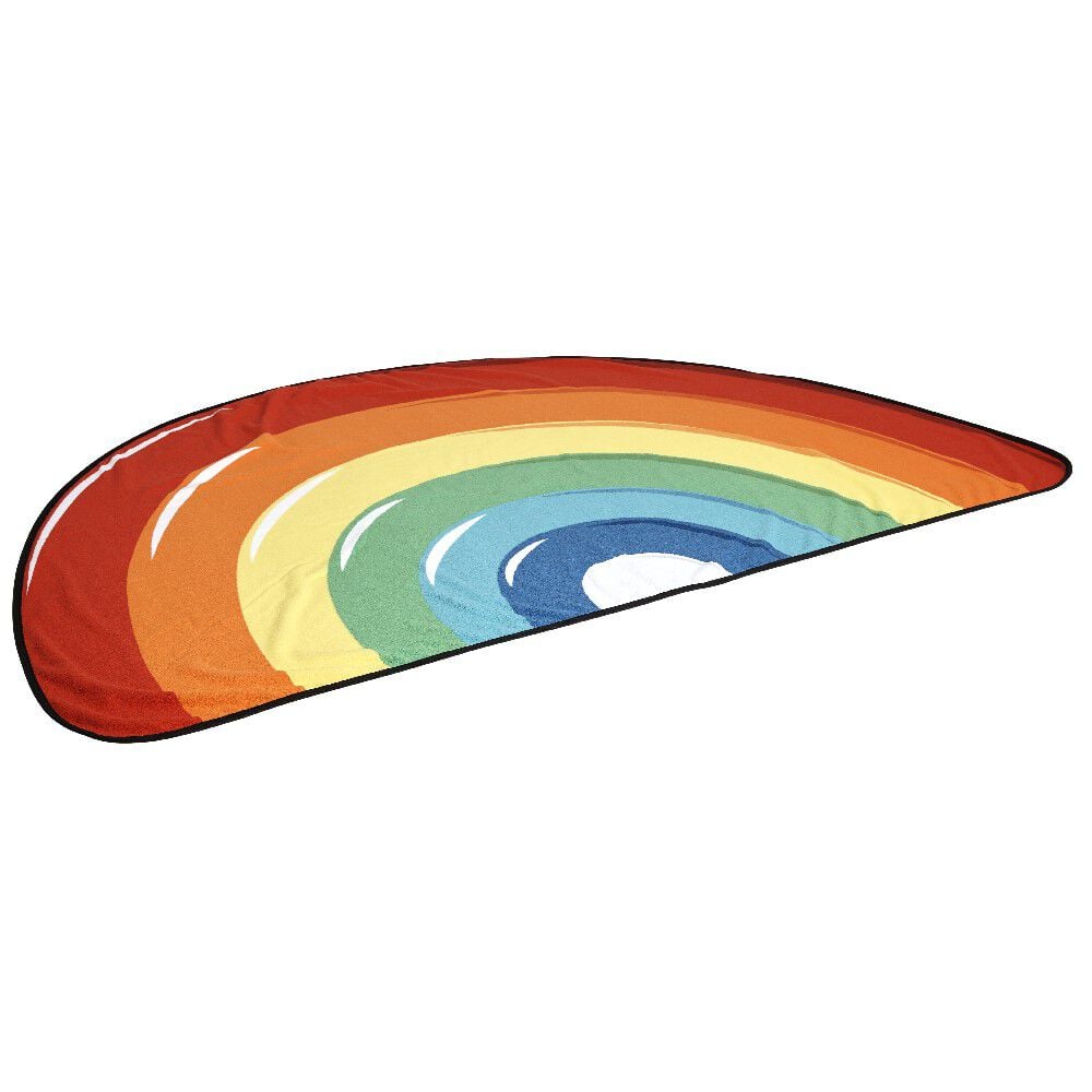 Serviette drap de plage design arc en ciel