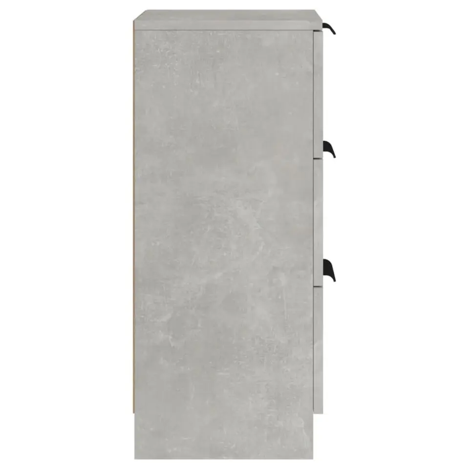 vidaXL - Dressoir - Grijs - Bewerkt hout - 2 stuks