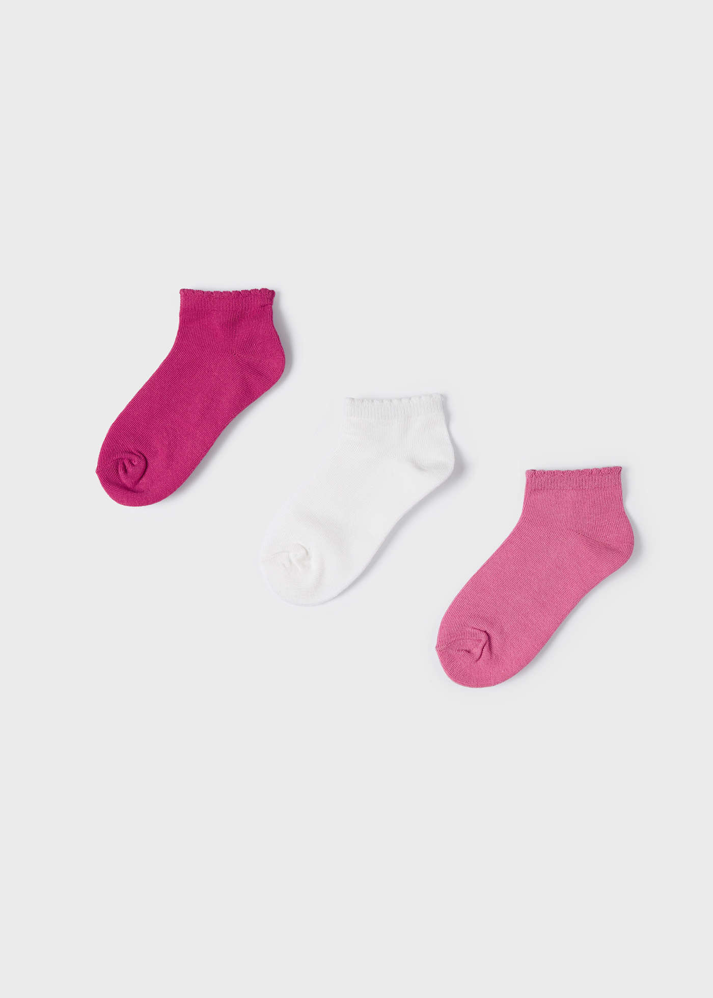 Pacote com 3 pares de meias de algodão orgânico para meninas
