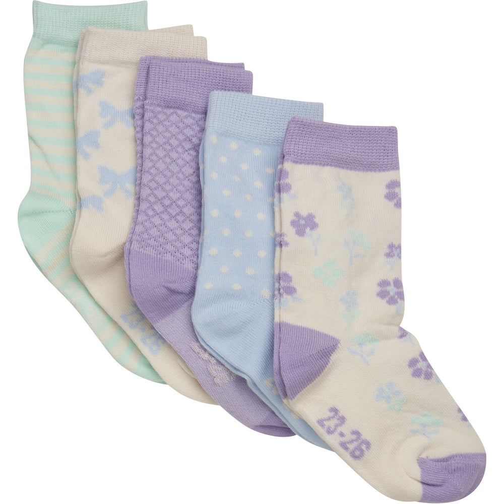 Køb Minymo Lavender Strømper M/ Pattern 5-Pack