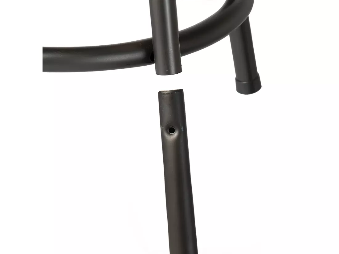 Lot de 2 tabourets de bar pivotants style bistrot marron repose pieds 2 hauteurs assises possibles 62/73cm PISTIL 24/29 INCH