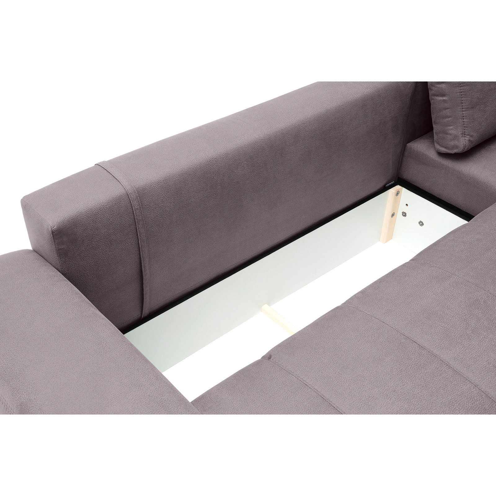 Ecksofa - rock - Boxspringfederung - Dauerschläfer - Chromfüße