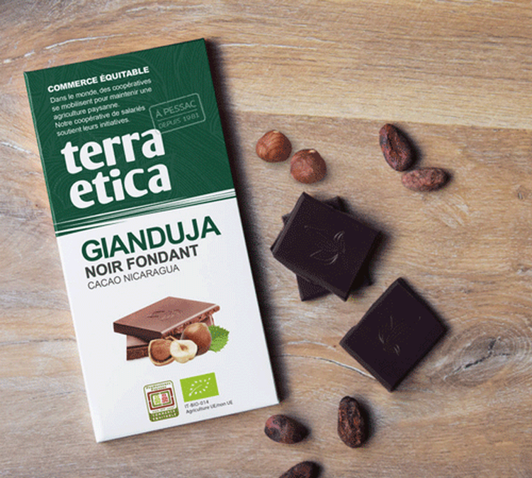 Tablette de Chocolat - 100 g - Noir Gianduja - TERRA ETICA