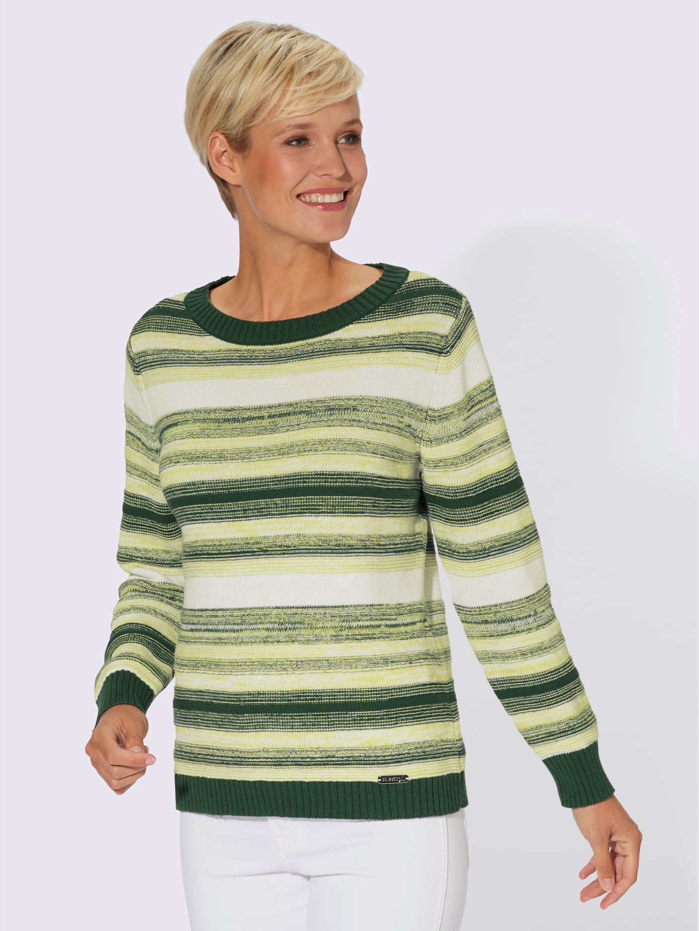 Pull à rayures pur coton