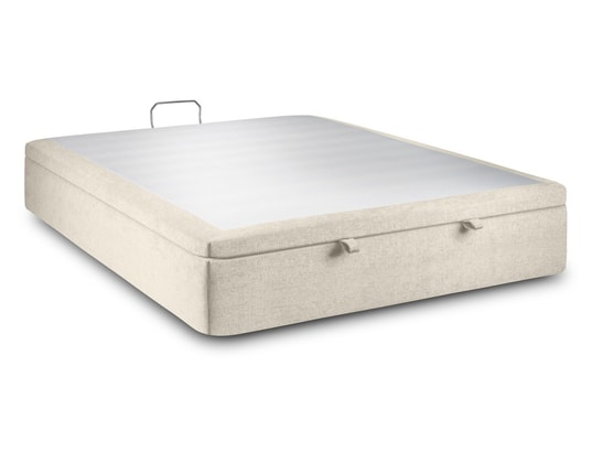 SOMMEIL DE PLOMB - Sommier 140 x 190 Sommier coffre tissu beige clair 140x190 h39cm