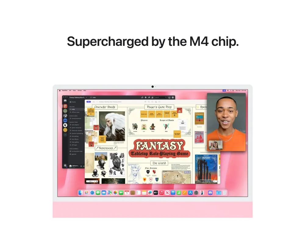 Apple iMac with 4.5K Retina display - Alt-i-én M4 - RAM 24 GB - SSD 512 GB - Apple M4 10-core - Gigabit Ethernet, IEEE 802.11ax (Wi-Fi 6E), Bluetooth 5.3 - macOS Sequoia 15.0 - skærm: LED 24