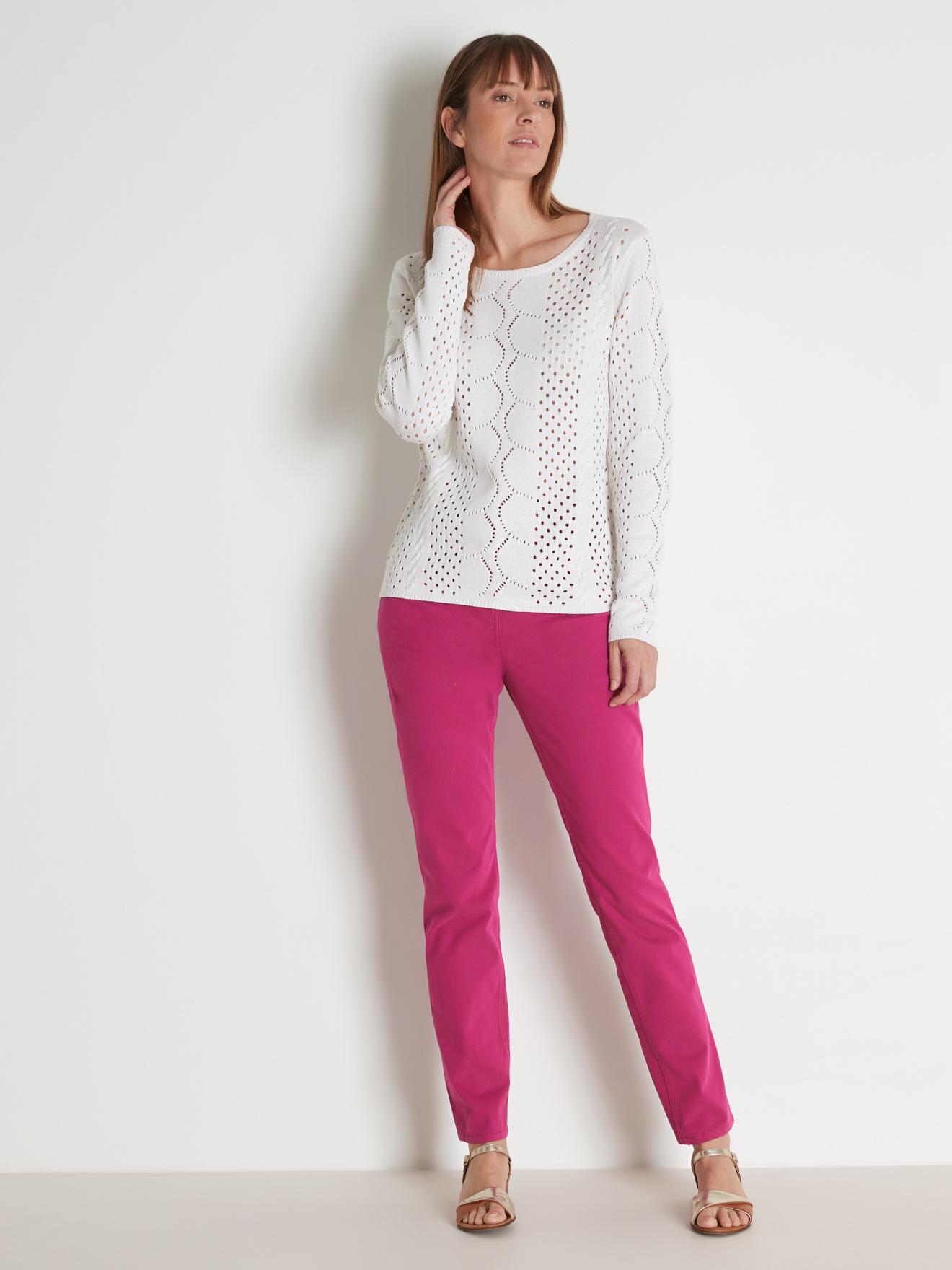 Pull fantaisie encolure ronde
