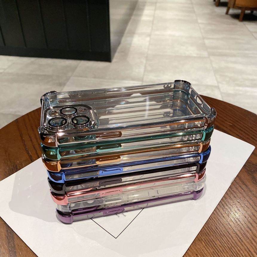fairliea - Metallic gewatteerde telefoonhoes - iPhone 16 Pro Max / 16 Pro / 16 Plus / 16 / 15 Pro Max / 15 Pro / 15 Plus / 15 / 14 Pro Max / 14 Pro / 14 Plus / 14 / 13 Pro Max / 13 Pro / 13 / 13 Mini