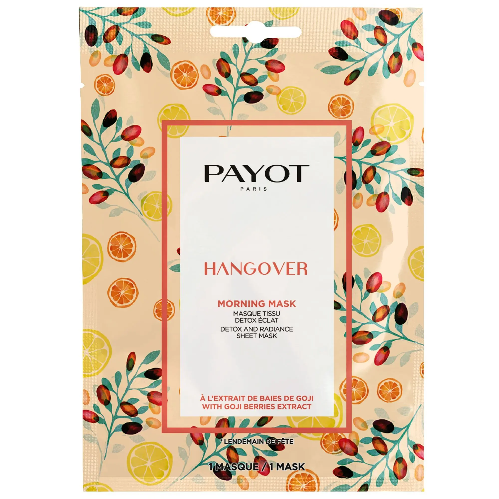 Payot - Morning Masks Hangover Masque Tissu Detox Eclat- Masque monodose