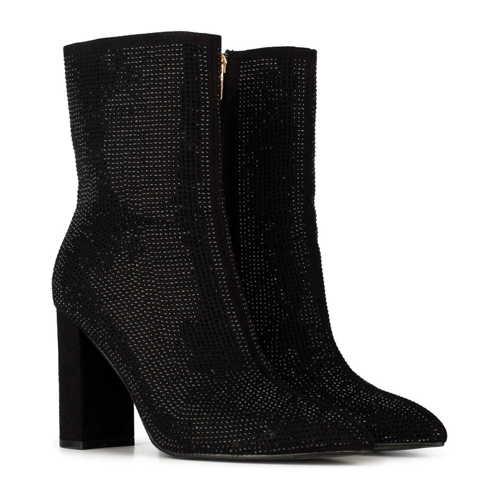 POSH by Poelman Lauren  enkellaarzen zwart met glitters