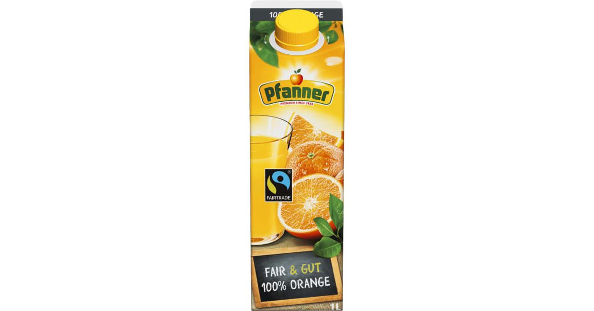 Pfanner 100% Orange Fairtrade 1,0 Liter (Einweg)