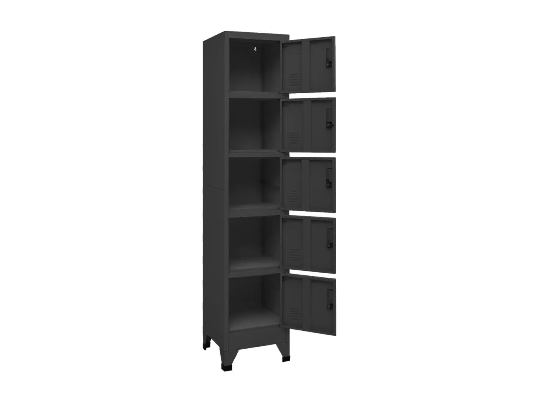 Armoire à casiers Anthracite 38x40x180 cm Acier