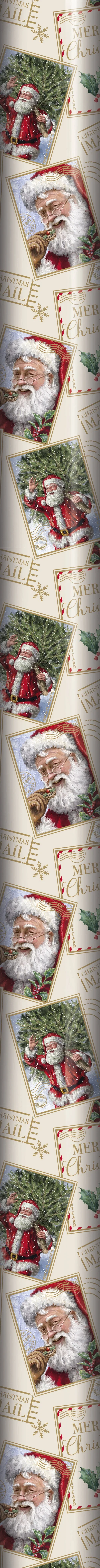 Gavepapir Santa Claus Lengde 8 m