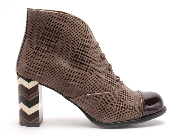 Nemonic boots bottine talons femme 2291 zig zag multicolore