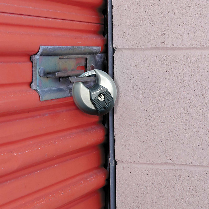 Cadenas à clé Master Lock Excell M40EURD disque en acier inoxydable Ø70 mm hauteur de l'anse 16 mm