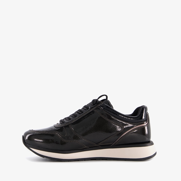 Tamaris dames lak sneakers zwart