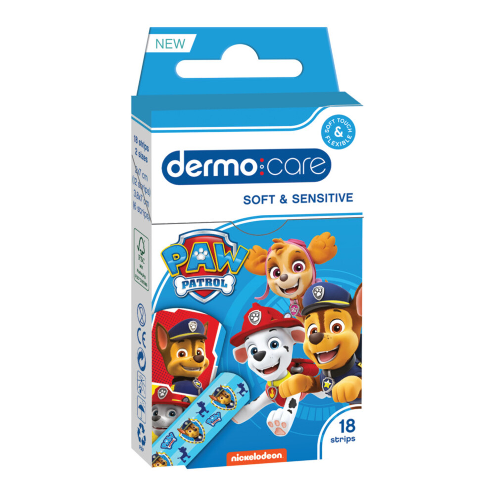 3x Dermo Care Paw Patrol Pleister Sensitive 18 stuks