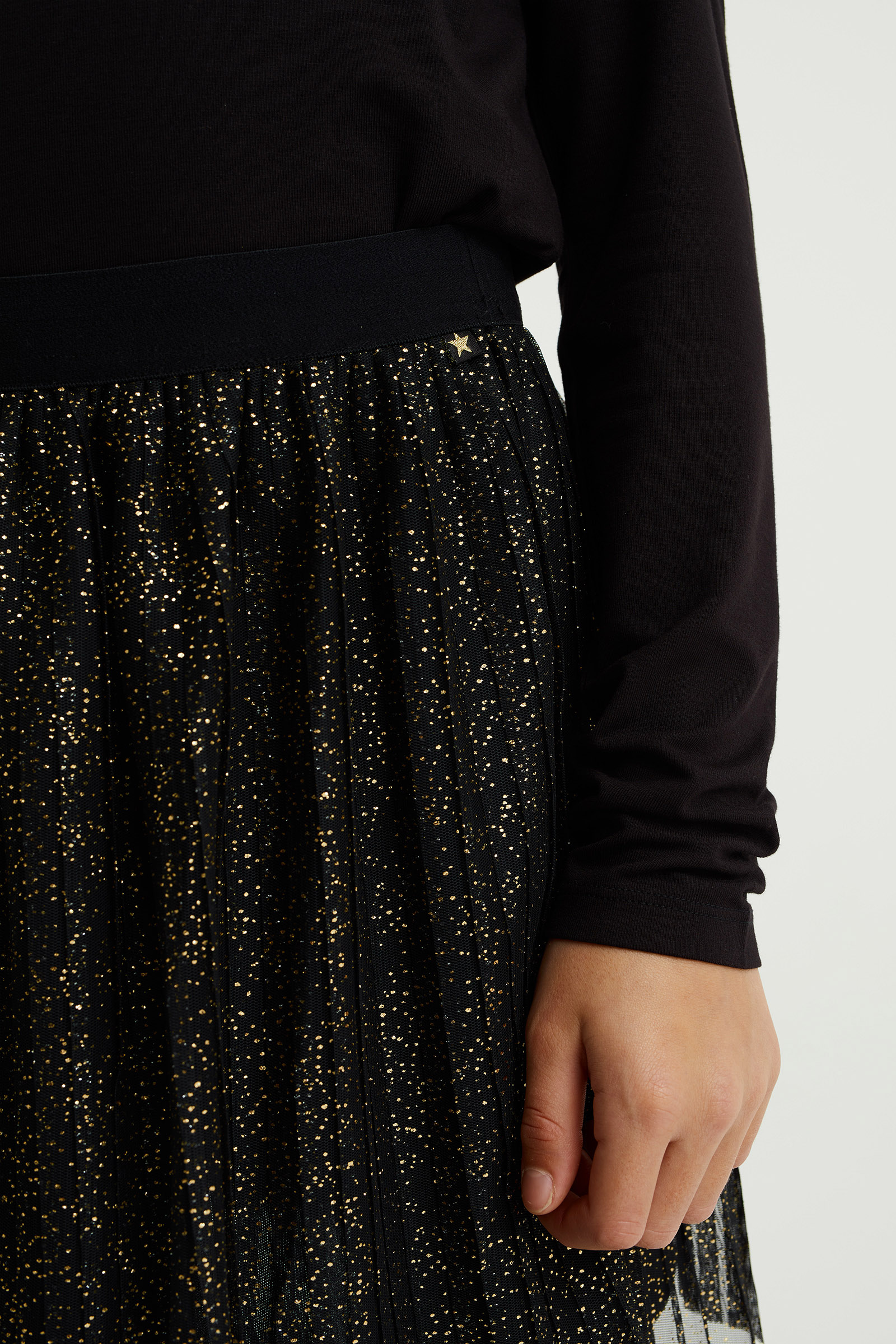 Meisjes tule rok met dessin WE Fashion Zwart
