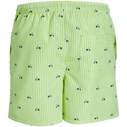 Jack & Jones - JPSTFIJI JJSWIM MINI STRIPE LY Verde
