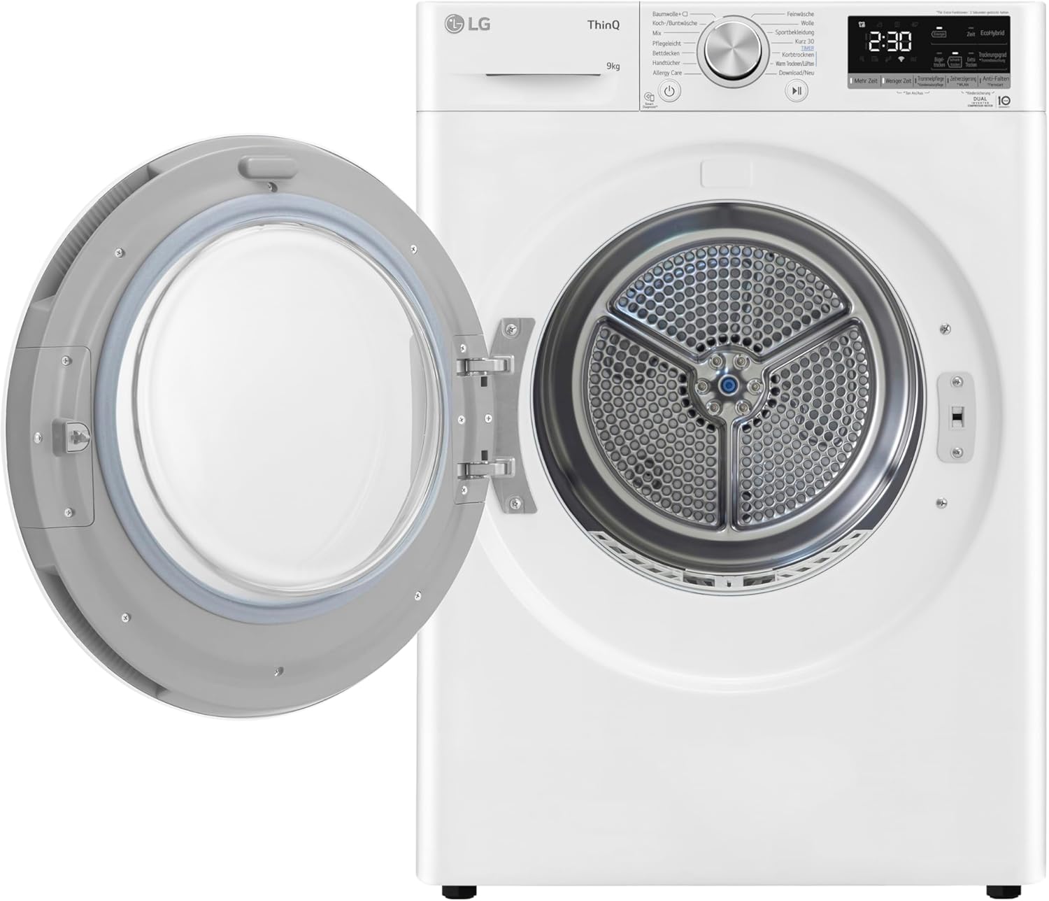 LG V9R09TC Wärmepumpen-Trockner 9 kg Kapazität, Sensor Dry, Allergy Care, Smart Diagnosis, Weiß