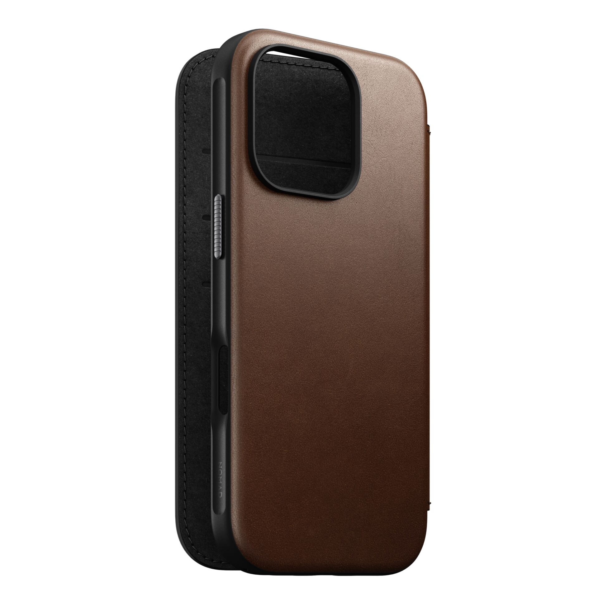 iPhone 16 Pro MagSafe Echtleder Tasche Modern Leather Folio (NM01679585) - Braun