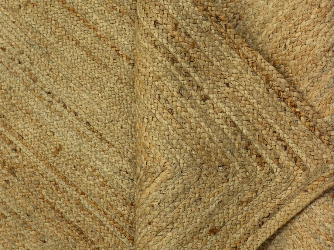 Tapis rectangle 100% jute tressé - 160 x 230 cm - Naturel - JAYA