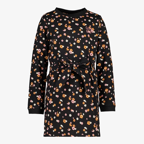 TwoDay meisjes jurk zwart met bloemenprint