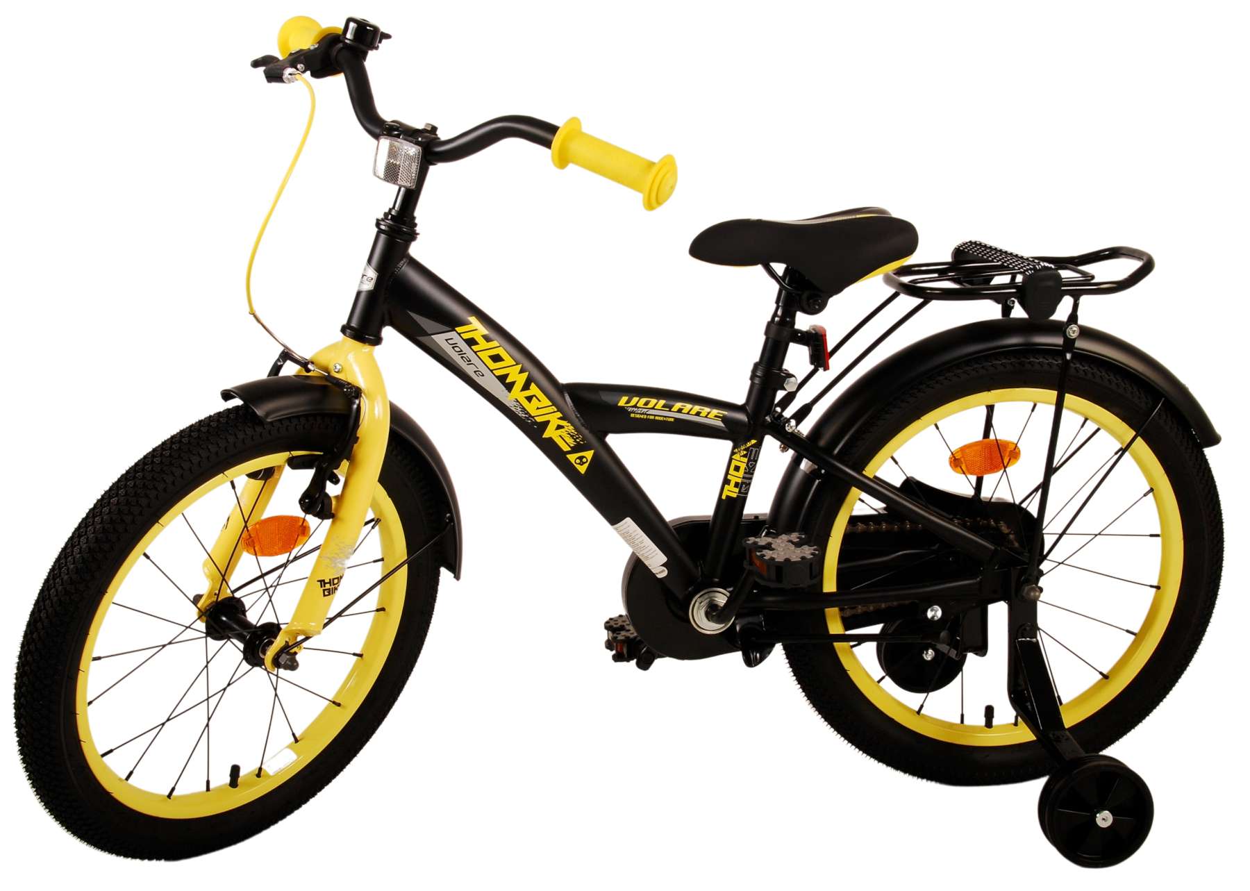TPFSports Thombike Kinderfahrrad - Jungen - 18 Zoll - Rücktritt + Handbremse - Schwarz Grün