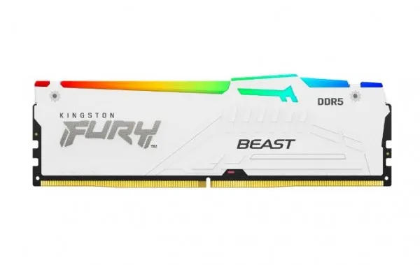 Kingston FURY Beast RGB - DDR5 - sæt - 64 GB: 2 x 32 GB - DIMM 288-PIN - 5600 MT/s / PC5-44800 - CL40 - 1.25 V - ikke bufferet - on-die ECC - hvid