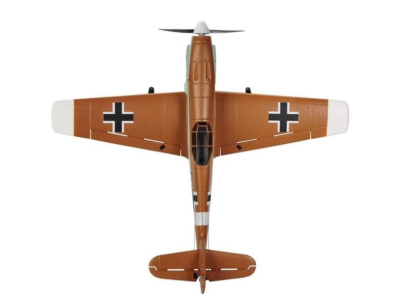 TOP-RC Warbird Mini BF-109 450 mm, Braun, RTF Kleines 4-Kanal RC-Flugzeug mit Gyro