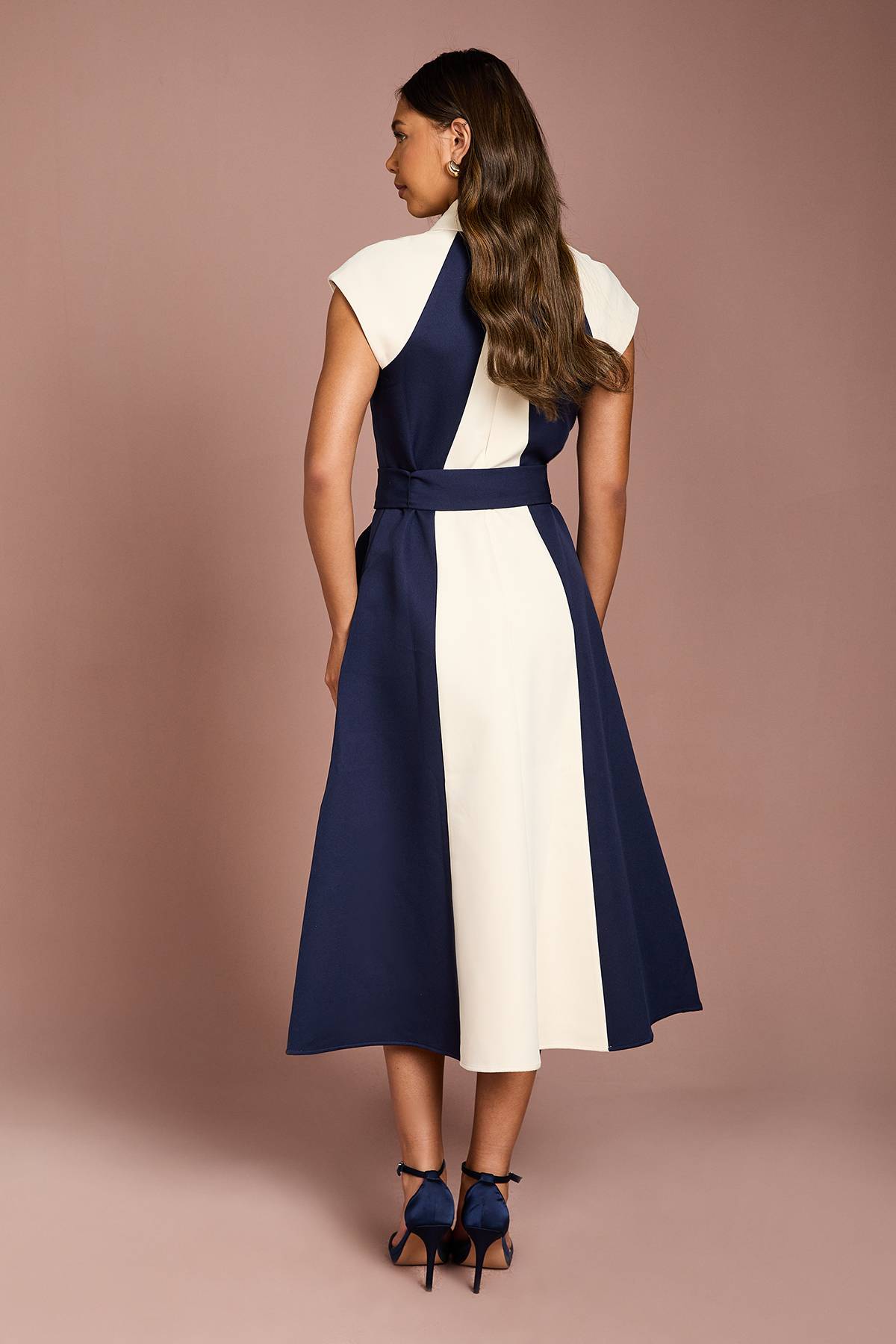 Coast Robe Midi à Panneaux Color Block